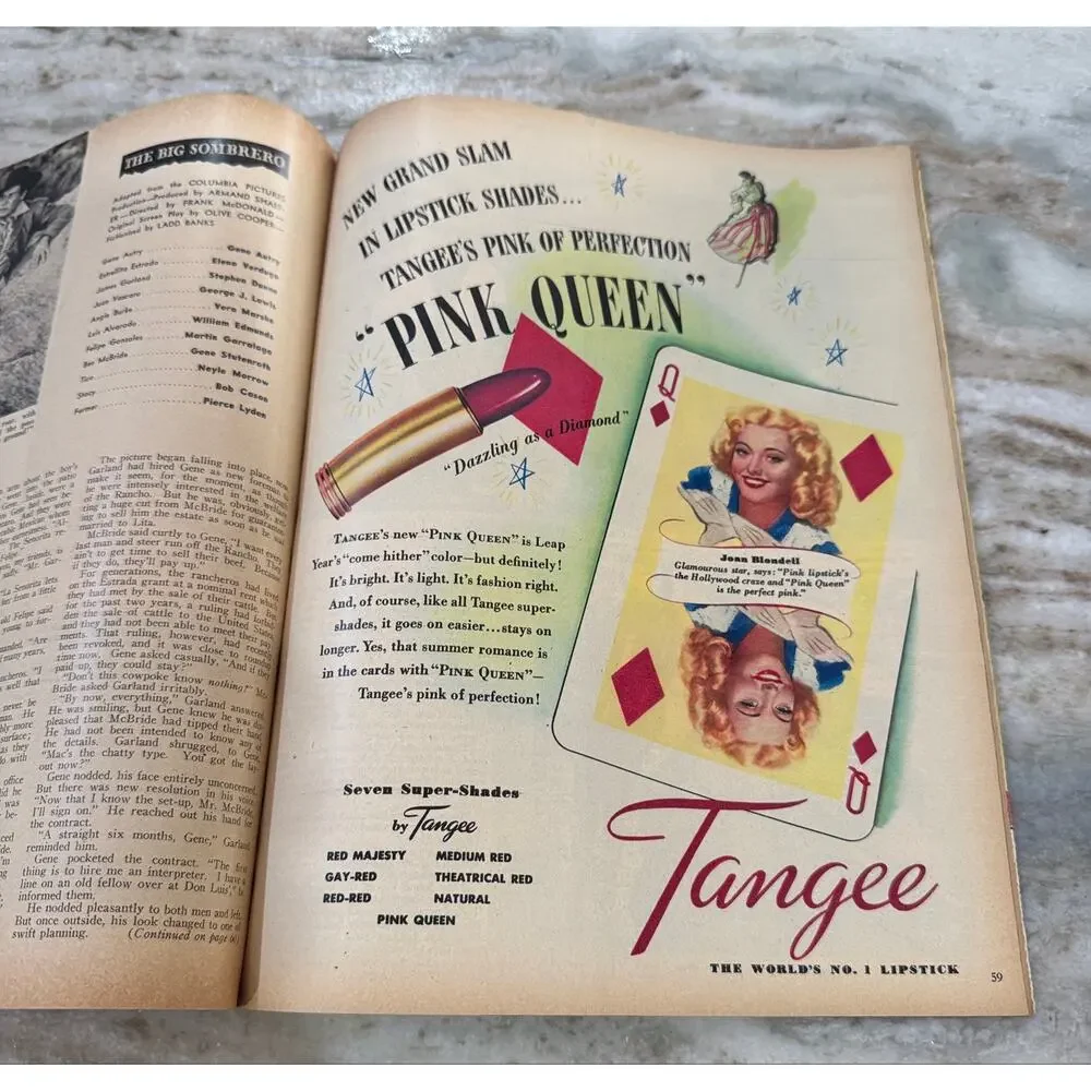 Vtg Screen Stories Magazine Aug. 1948 Diana Lynn Ads Movies +